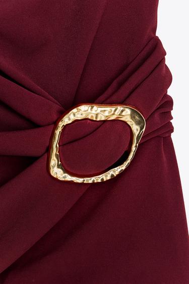 TOP DRAPÉ BOUCLE - Bordeaux de Zara - Image 6