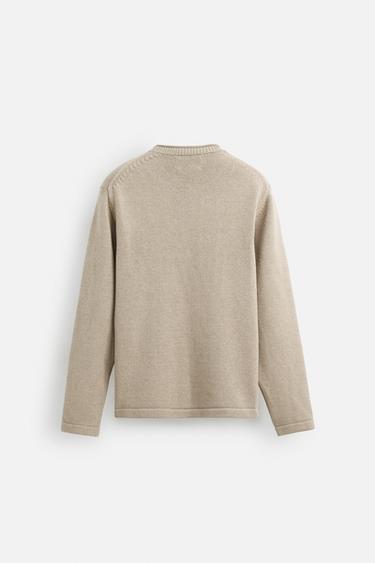 PULL AVEC FINITIONS REVERS - Beige de Zara - Image 7