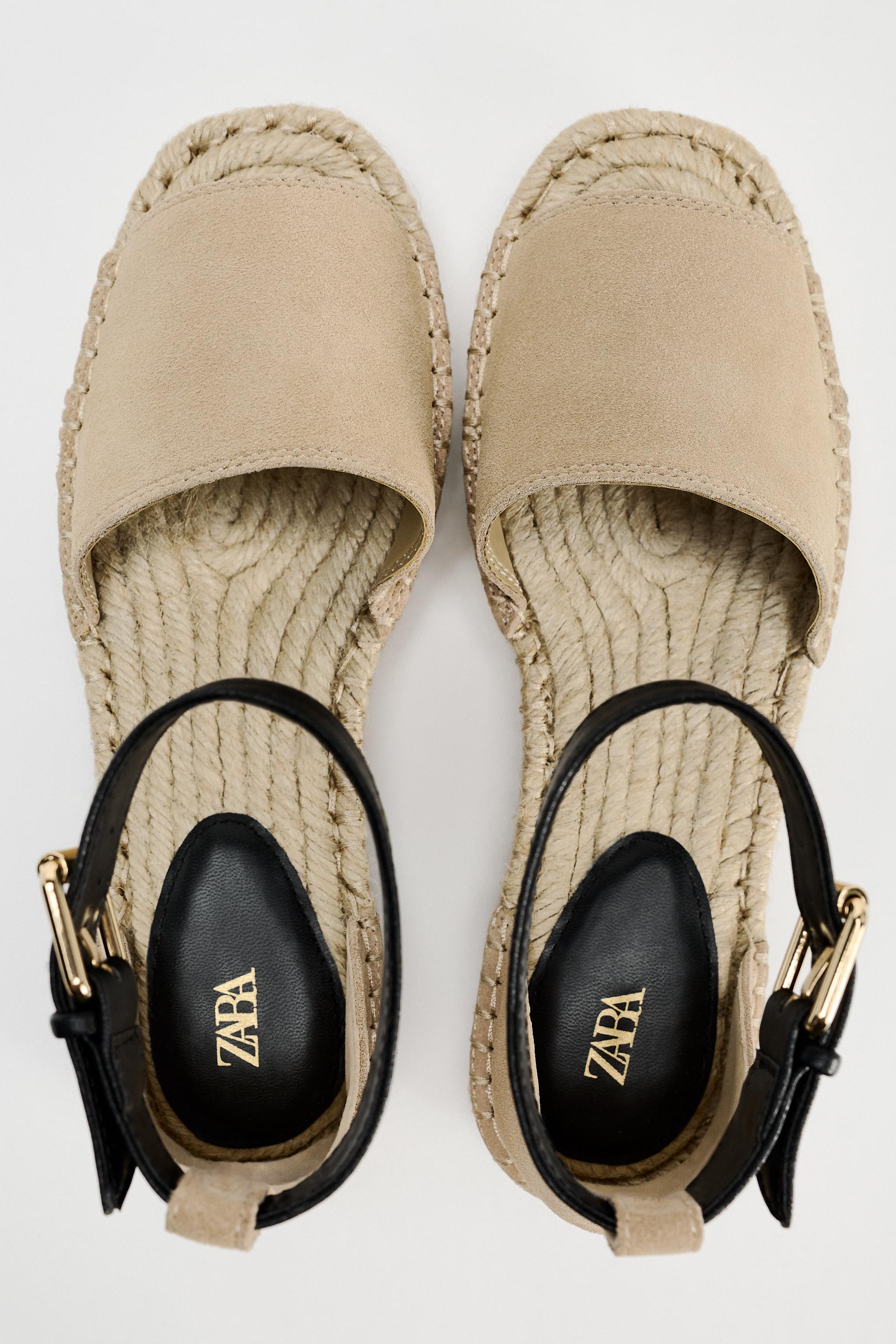 ZARA エスパドリーユ アンクルストラップ 37