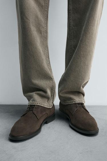 LEATHER SMART SHOES - Brown by Zara - Image 2