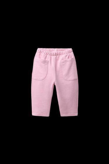 PANTALÓN FELPA BAGGY ETIQUETA - Rosa palo de Zara - Imagen 0