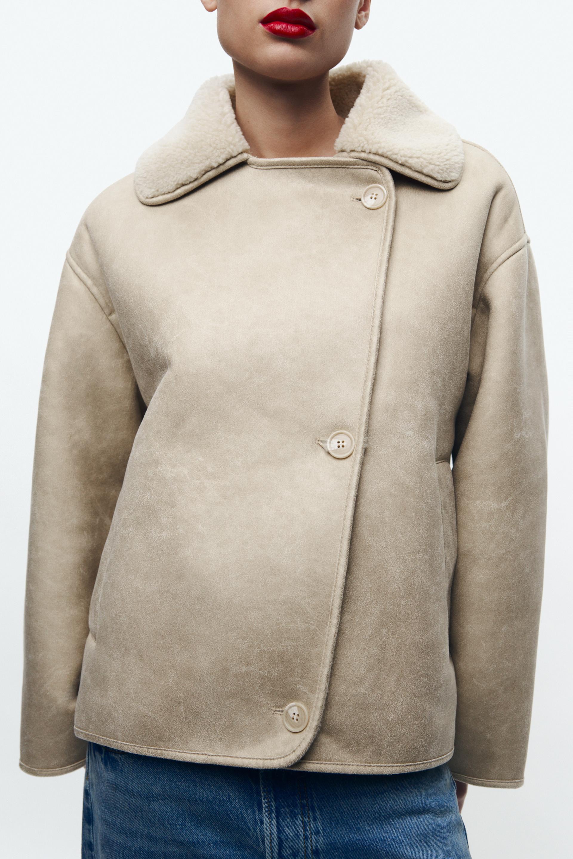 ZARA NEW ZW COLLECTION RELAXED FIT DOUBLE-FACED JACKET BEIGE 3548/043  sale!!!!