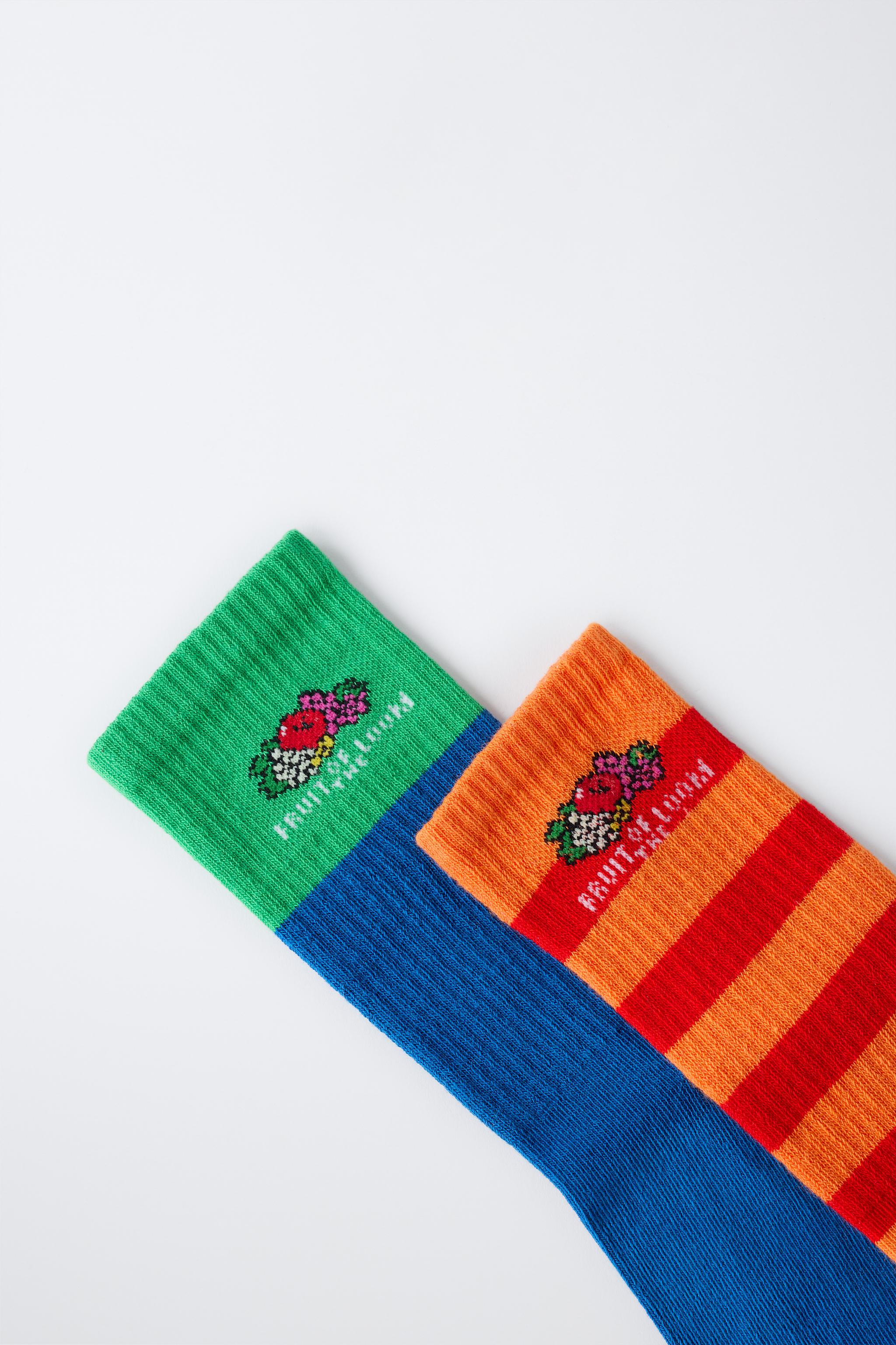 LOT DE DEUX PAIRES CHAUSSETTES MI-HAUTES FRUIT OF THE LOOM™
