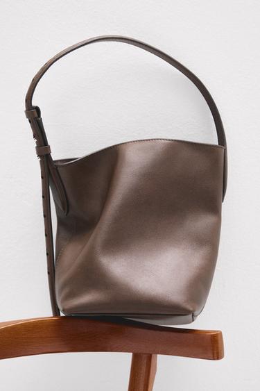 Zara Nappa leather mini bucket bag - Leather - Image 0