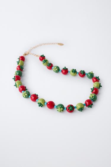 TOMATO BEAD NECKLACE - Red by Zara - Image 3