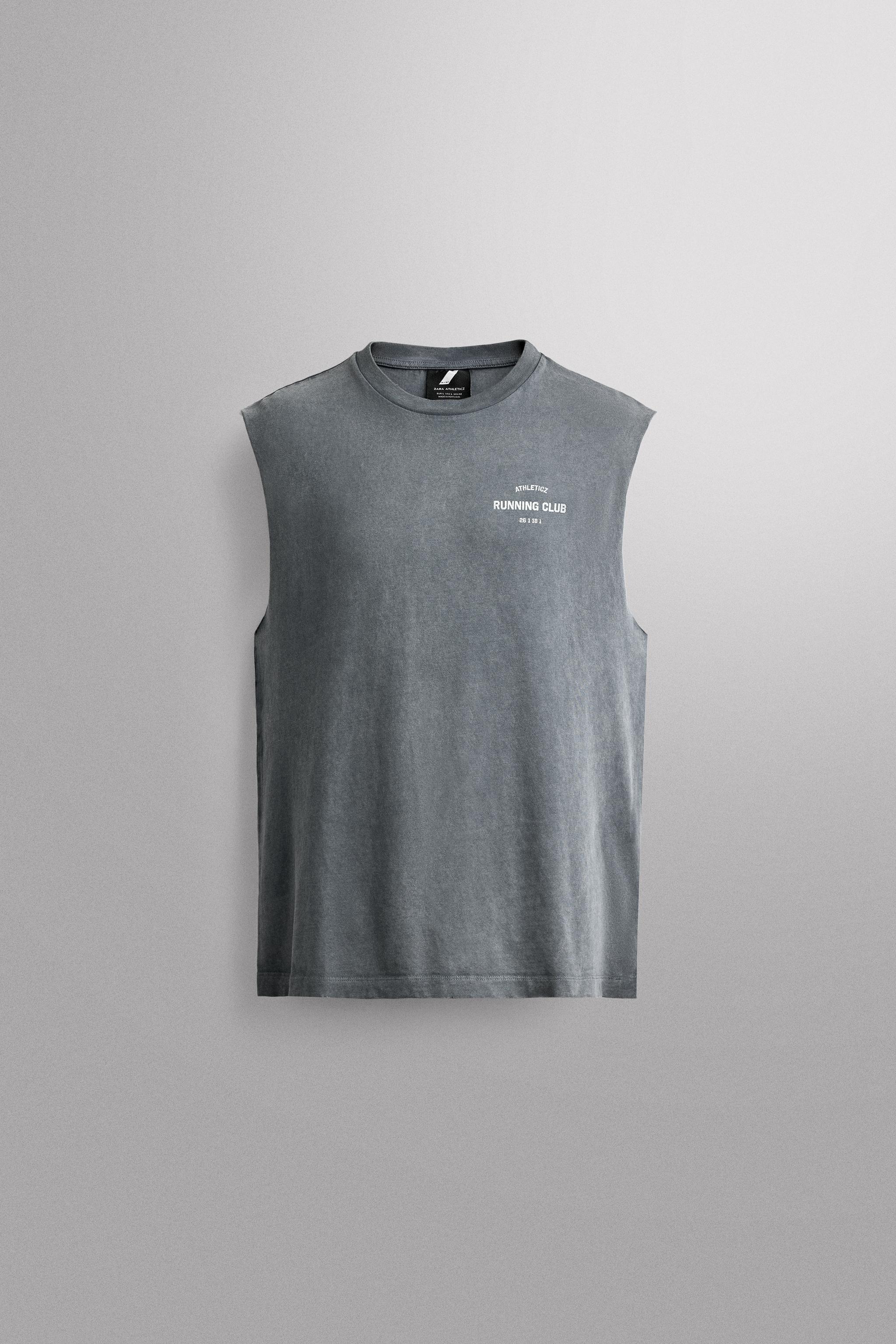 Мужские топы Zara COTTON RUNNING TANK TOP — фото 6