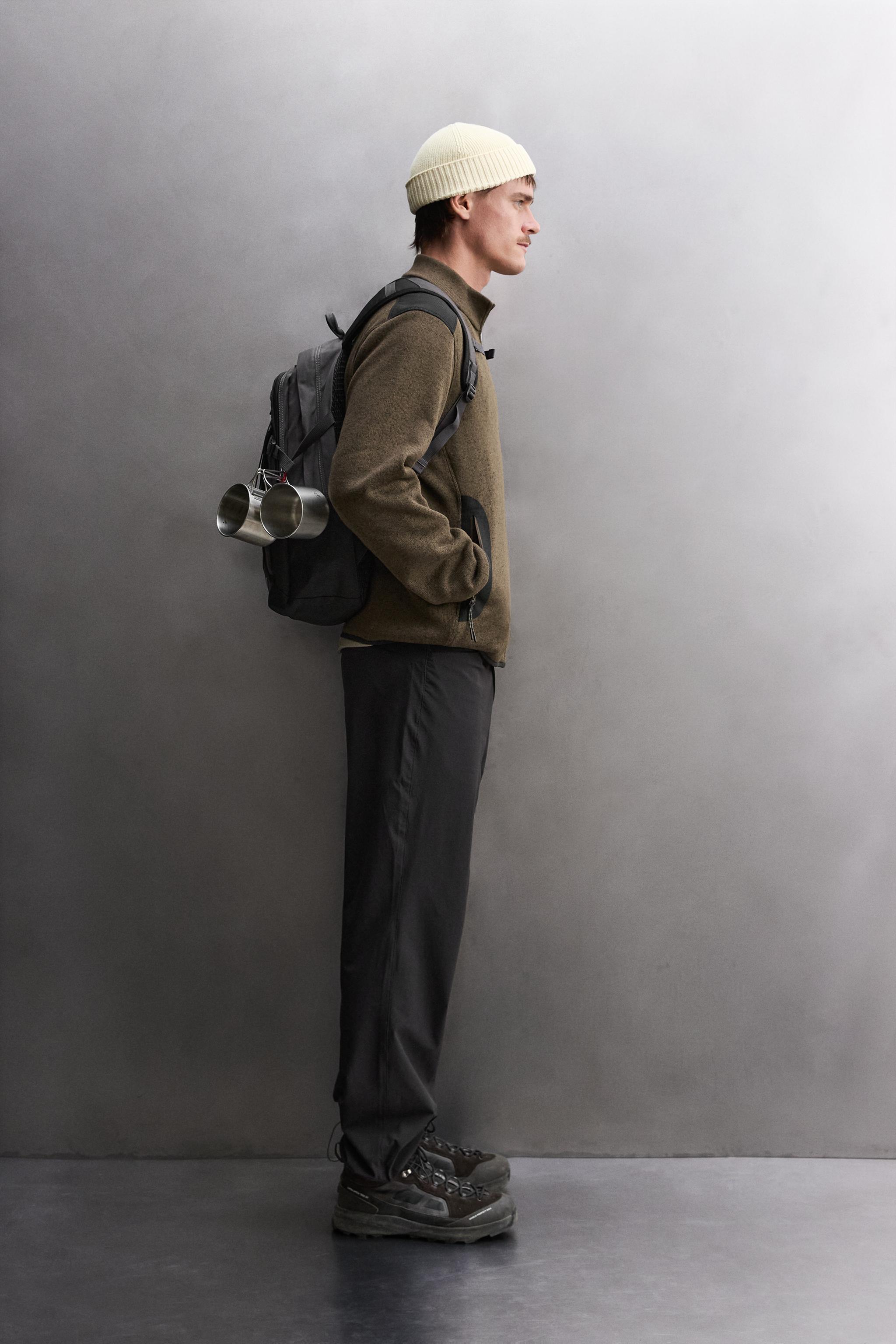 VESTE EN MAILLE COMBINÉE POLAIRE