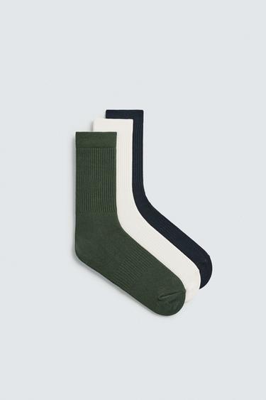 LOT DE 3 CHAUSSETTES CÔTELÉES BASIQUES - divers de Zara