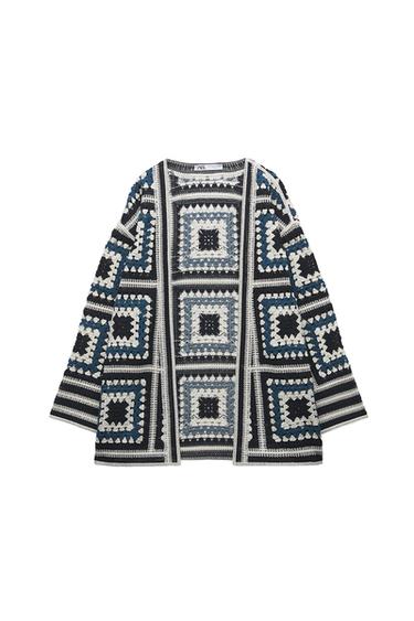 KNIT MACRAMÉ CARDIGAN