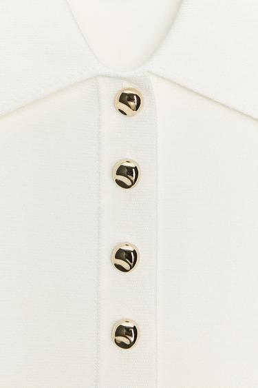 PEPLUM KNIT WAISTCOAT TOP - White by Zara - Image 6