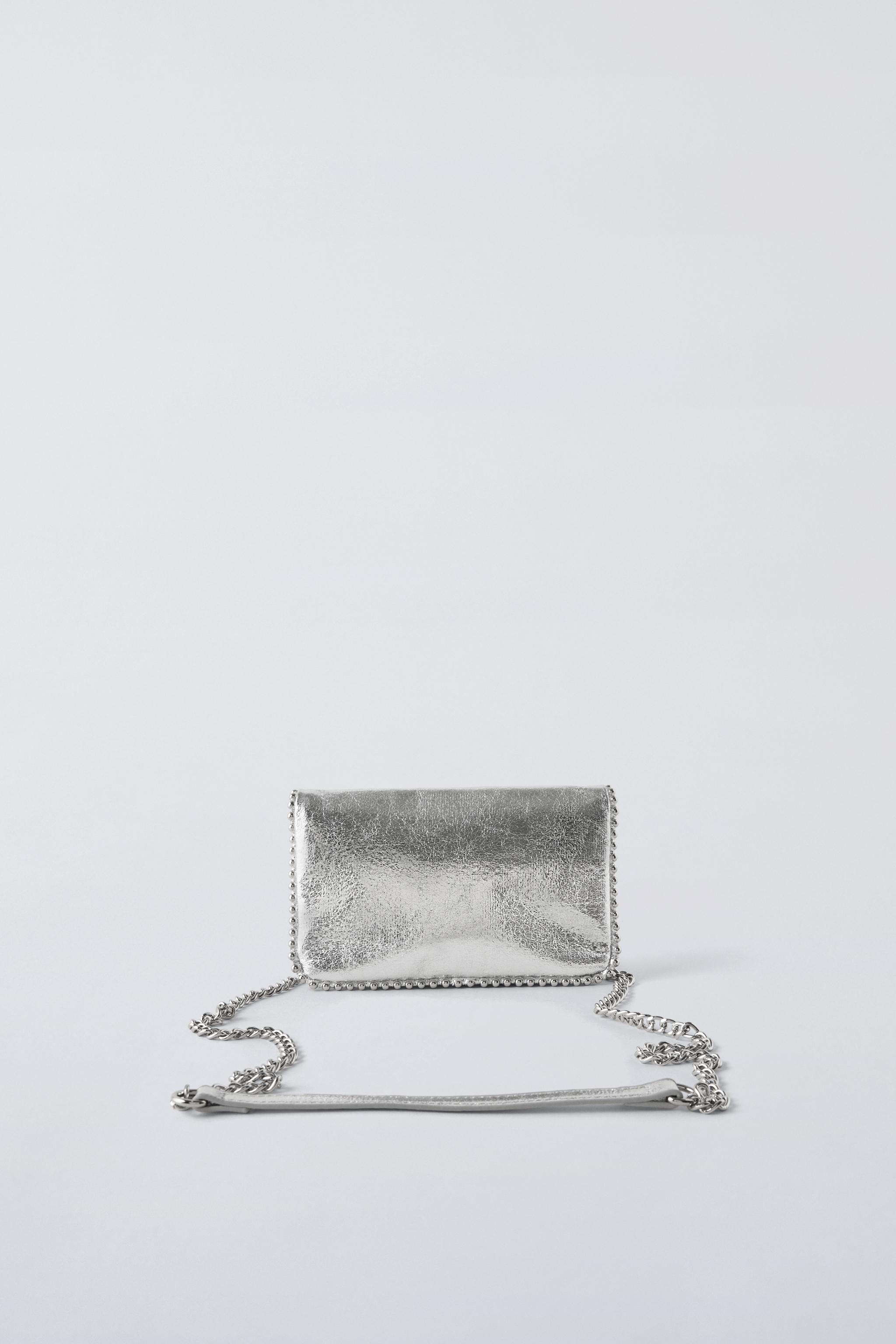 Metallic bag zara sale