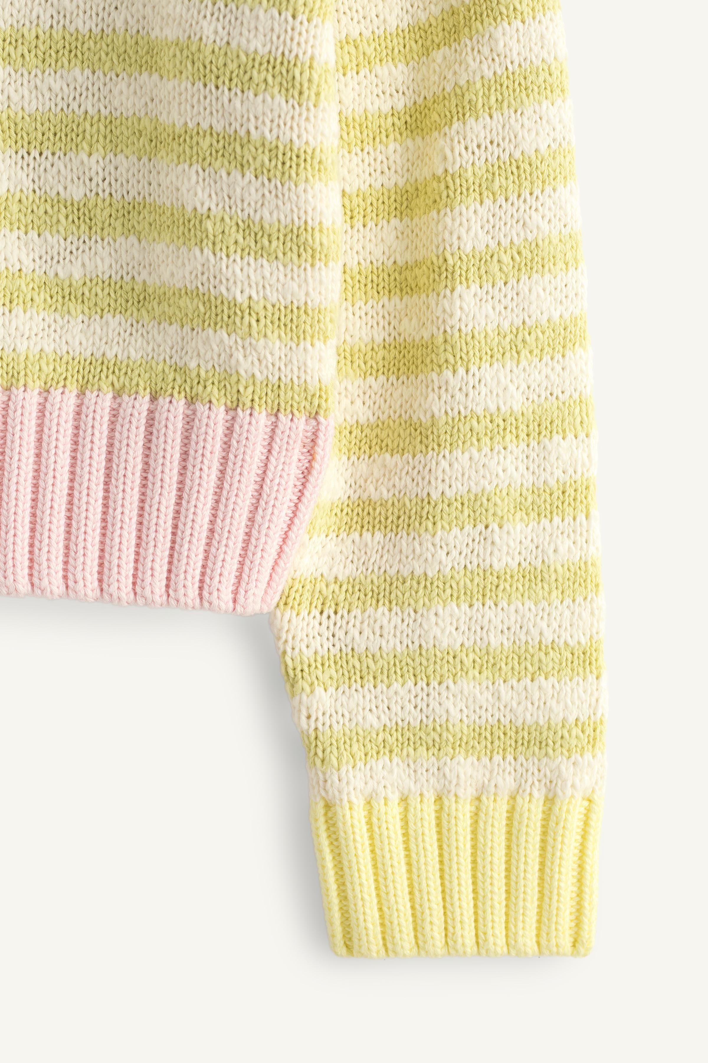 PULL EN MAILLE RAYÉ FLEUR BRODÉE ÉDITION LIMITÉE