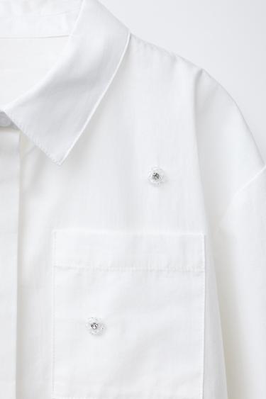 CHEMISE FLEURS BRILLANTES - Blanc de Zara - Image 2