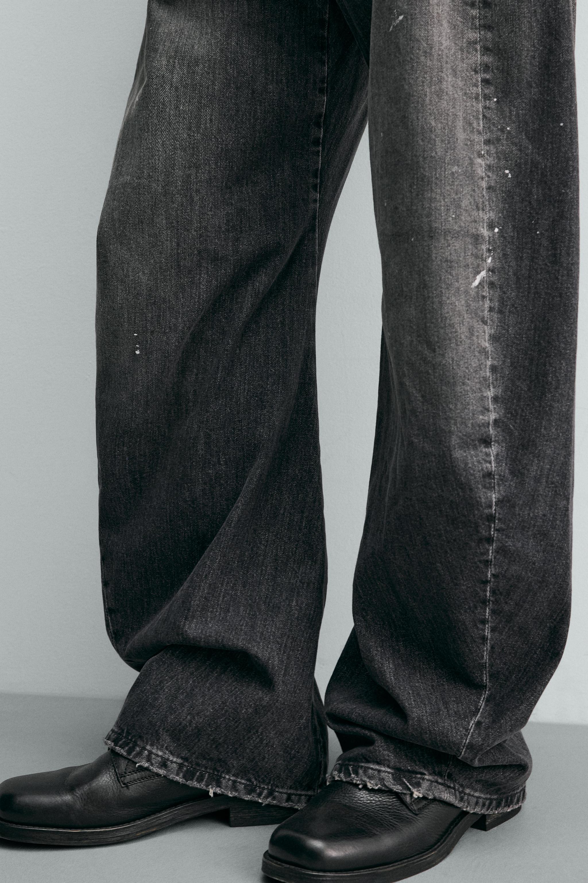 ツイストシームバレルフィットデニムパンツ - カーボン | ZARA Japan