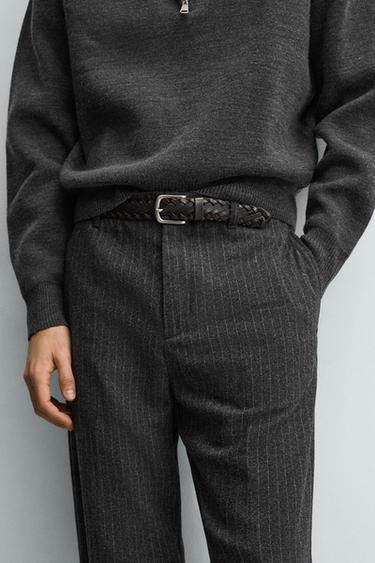 RELAXED-FIT-NADELSTREIFENHOSE - Grau von Zara