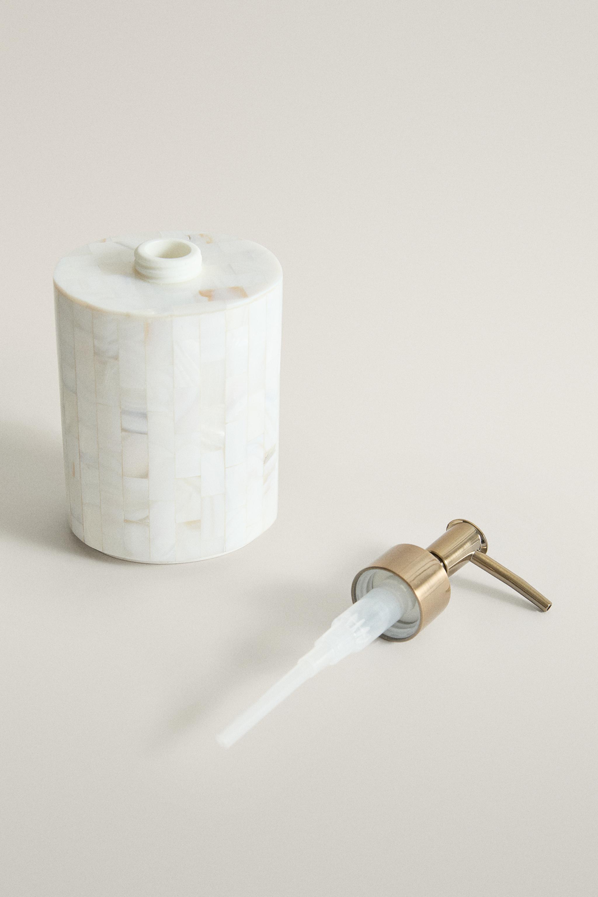 MOTHER-OF-PEARL SOAP DISPENSER