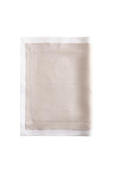 DOUBLE-LAYER LINEN TABLE RUNNER - Ecru by Zara