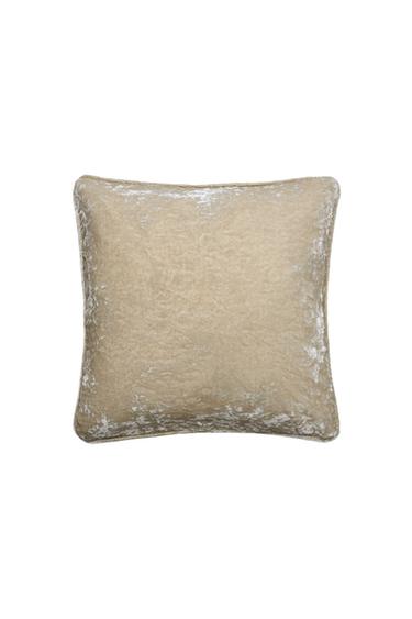 VELVET CUSHION COVER - Beige by Zara