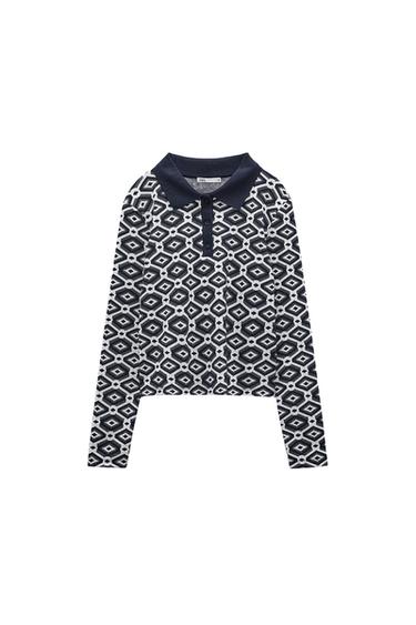 JACQUARD POLO T-SHIRT