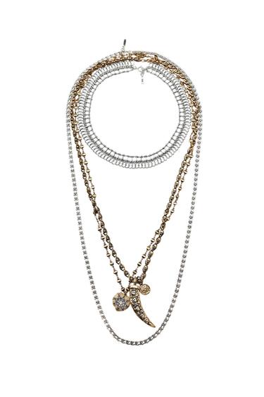 PACK 4 COLLARES COMBINADOS CUERNO ESTRELLA - Oro / Plata de Zara