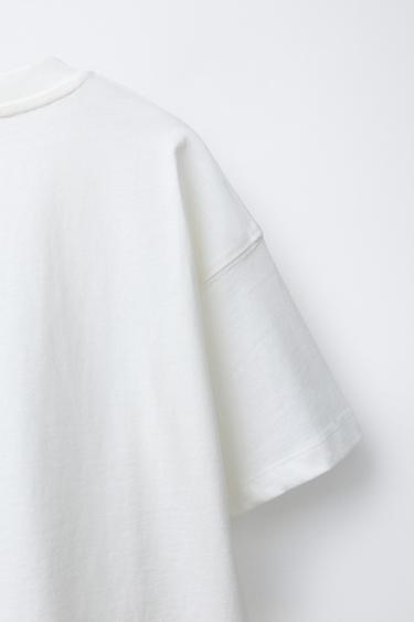 T-SHIRT BRODÉ FORMES - Blanc de Zara - Image 3