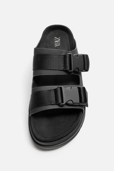 DOUBLE STRAP CHUNKY SANDALS - Black by Zara - Image 4