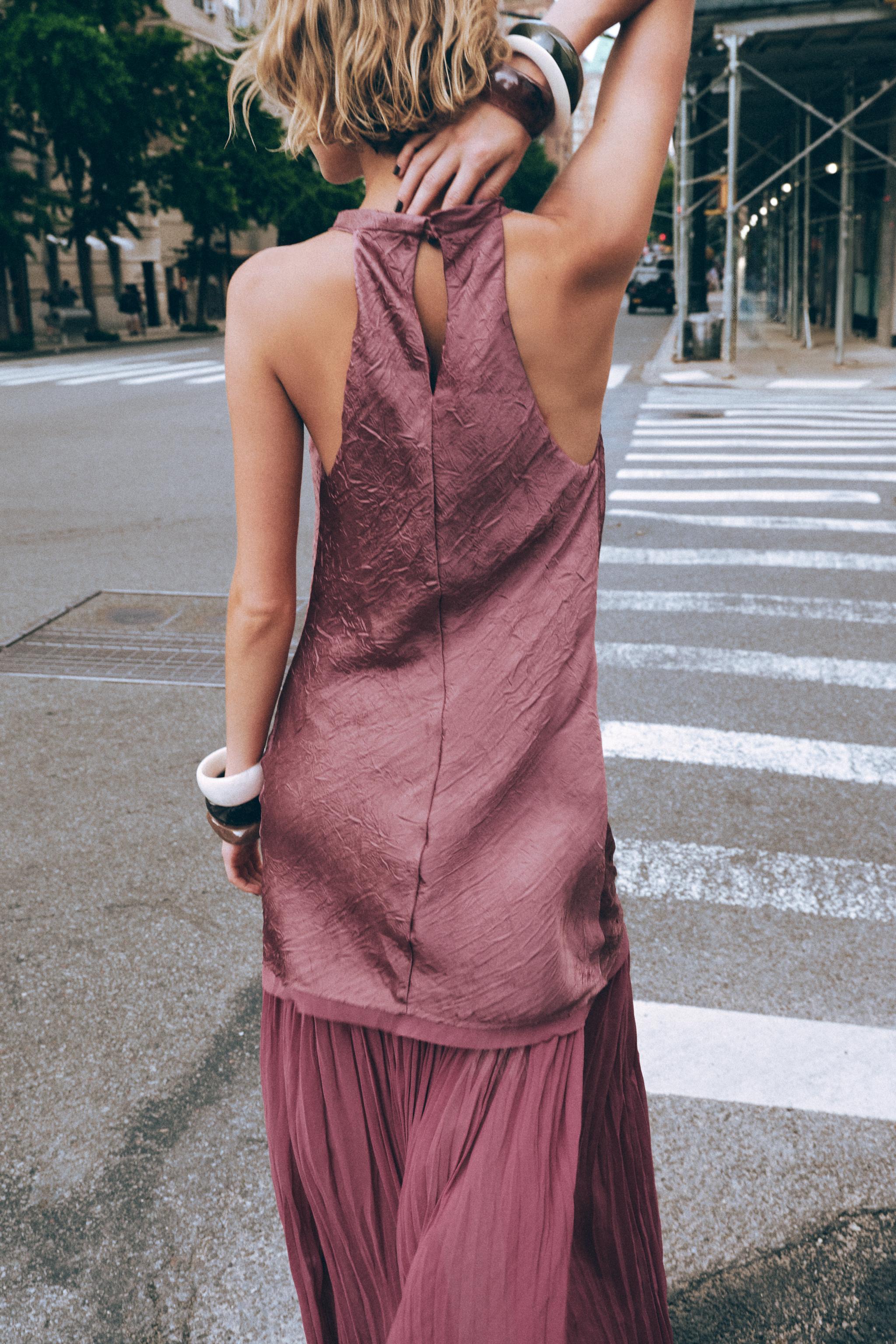 ROBE MIDI COMBINÉE PLISSÉE