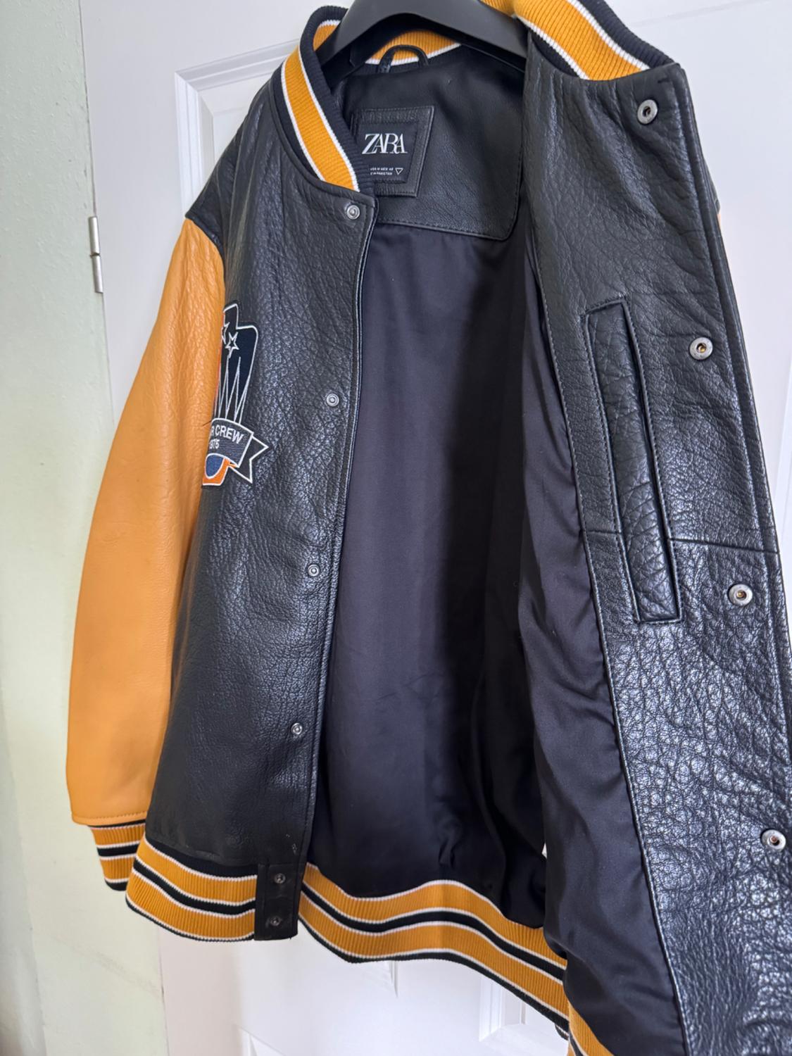 LEATHER BOMBER JACKET - Image 3
