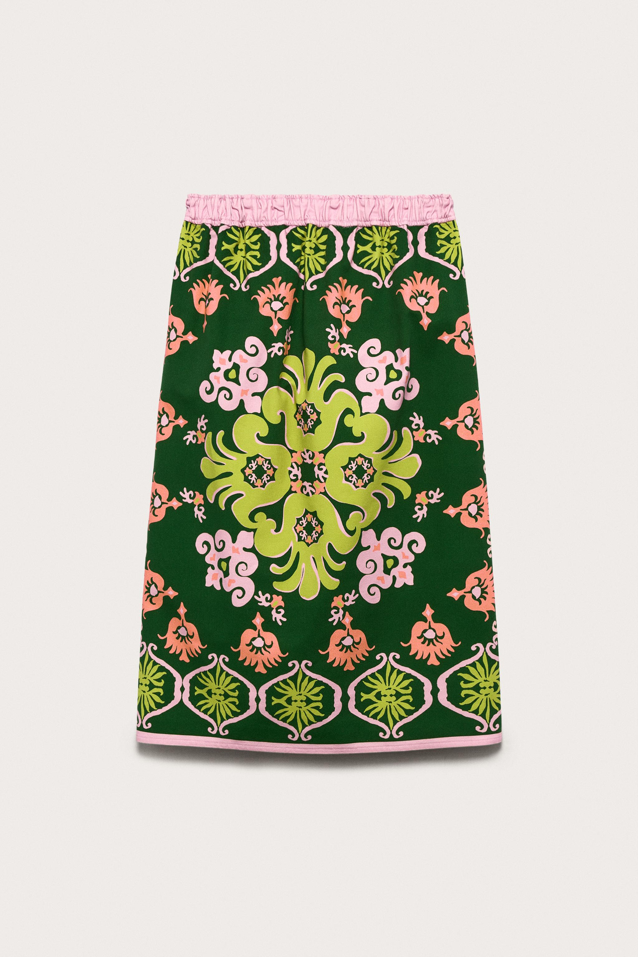 LIMITED EDITION PRINTED MIDI SKIRT
