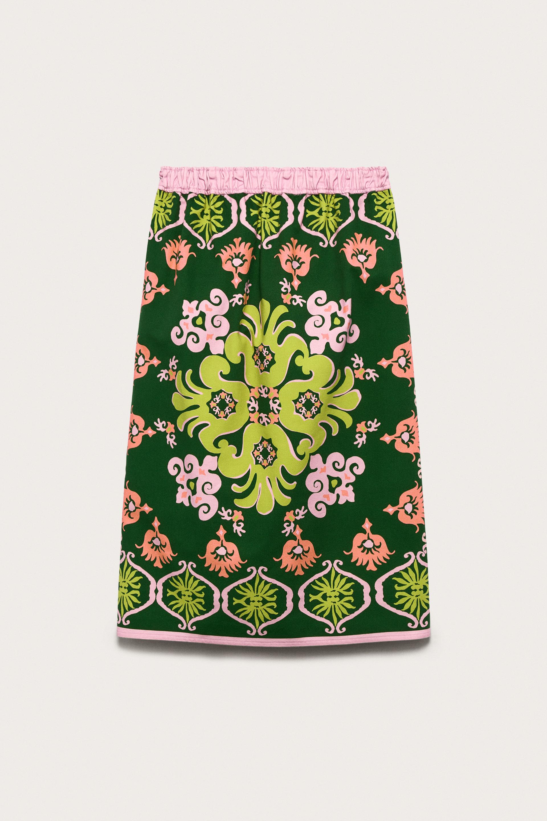 LIMITED EDITION PRINTED MIDI SKIRT thumbnail 7