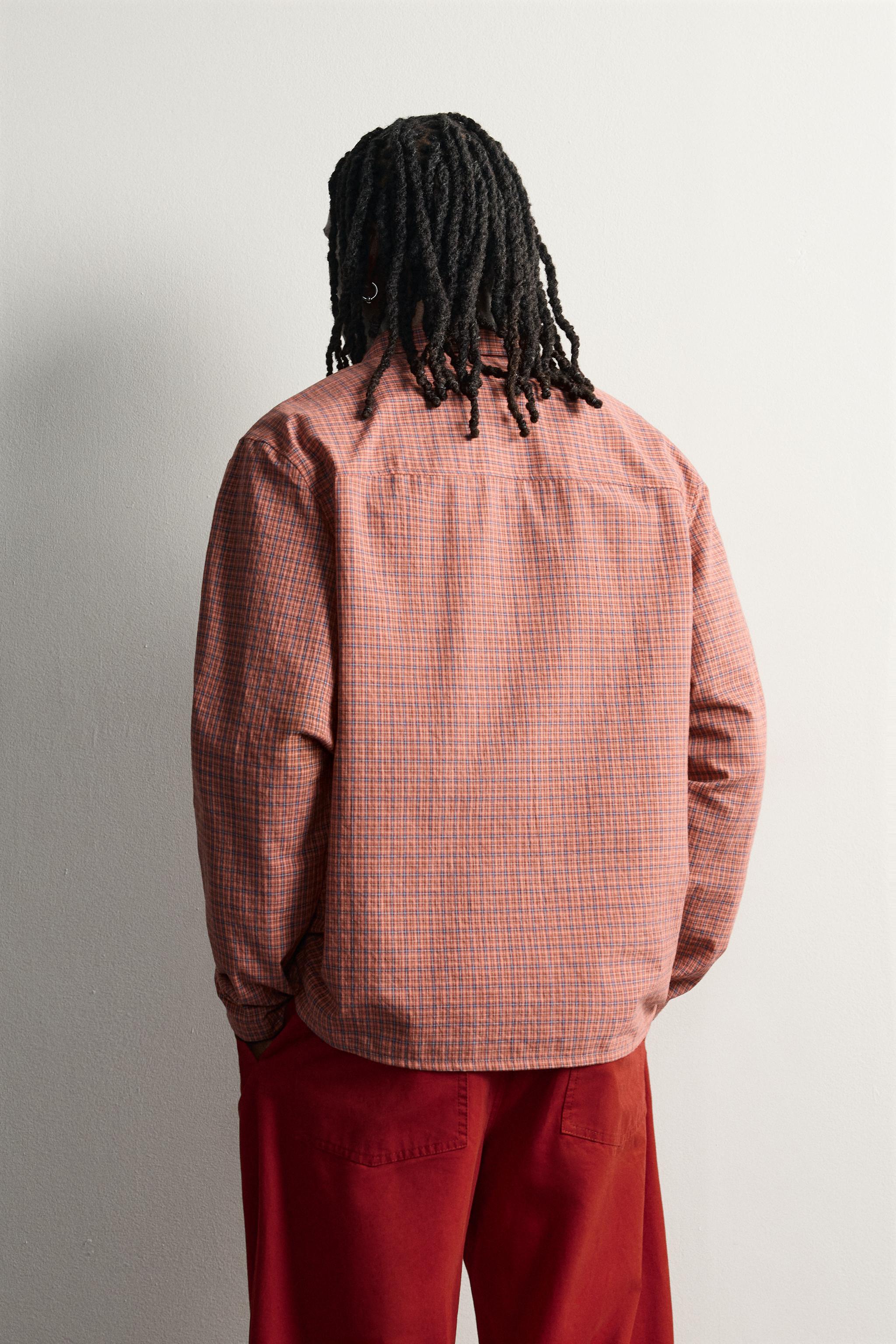 CHECKED FROG FASTENING SHIRT