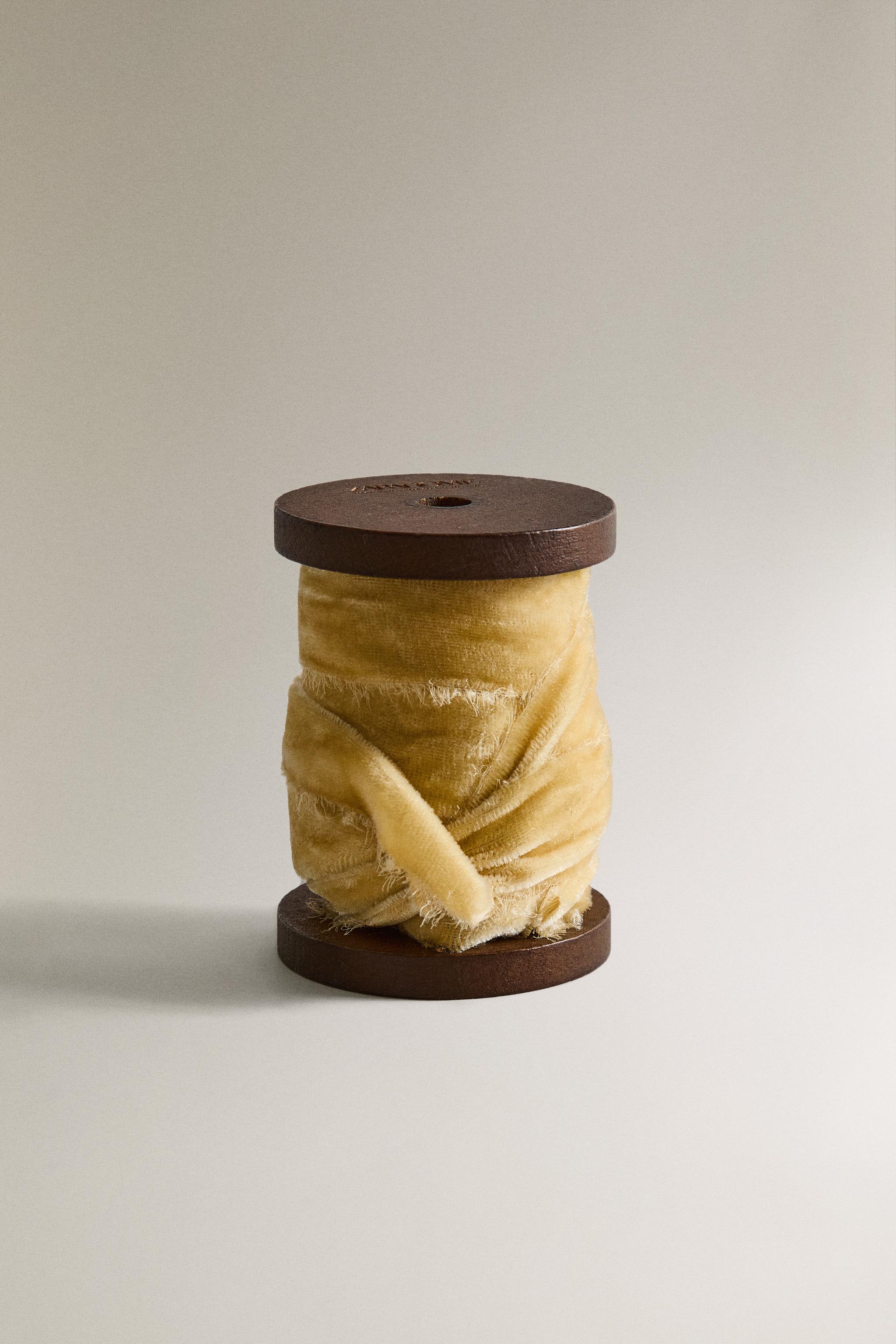 FRAYED VELVET CHRISTMAS GIFT WRAPPING RIBBON