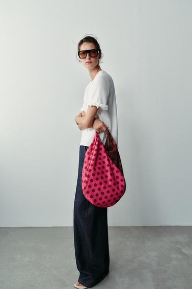 POLKA DOT PRINT MAXI BAG - Pink by Zara