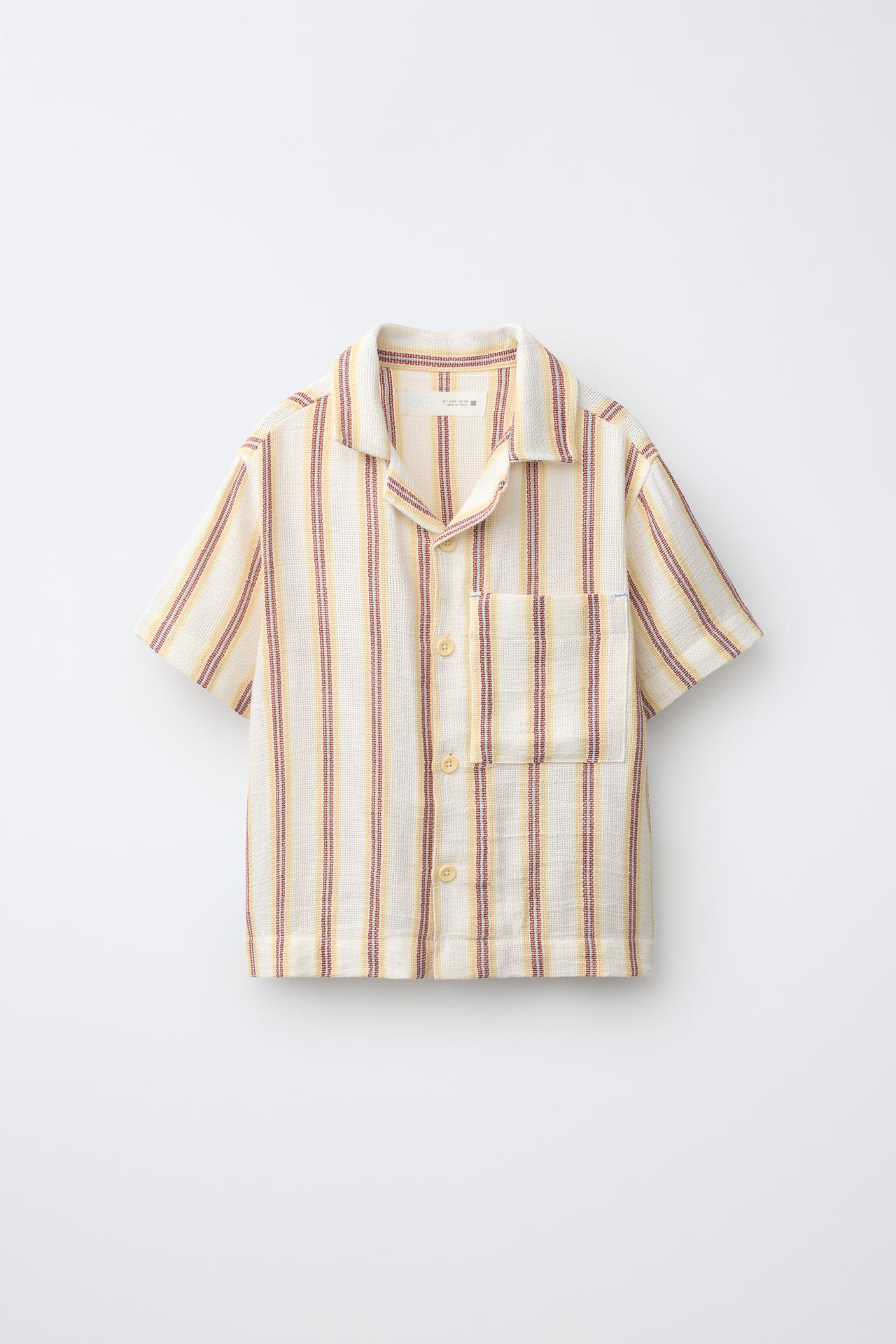 RUSTIC STRIPED SHIRT — Red