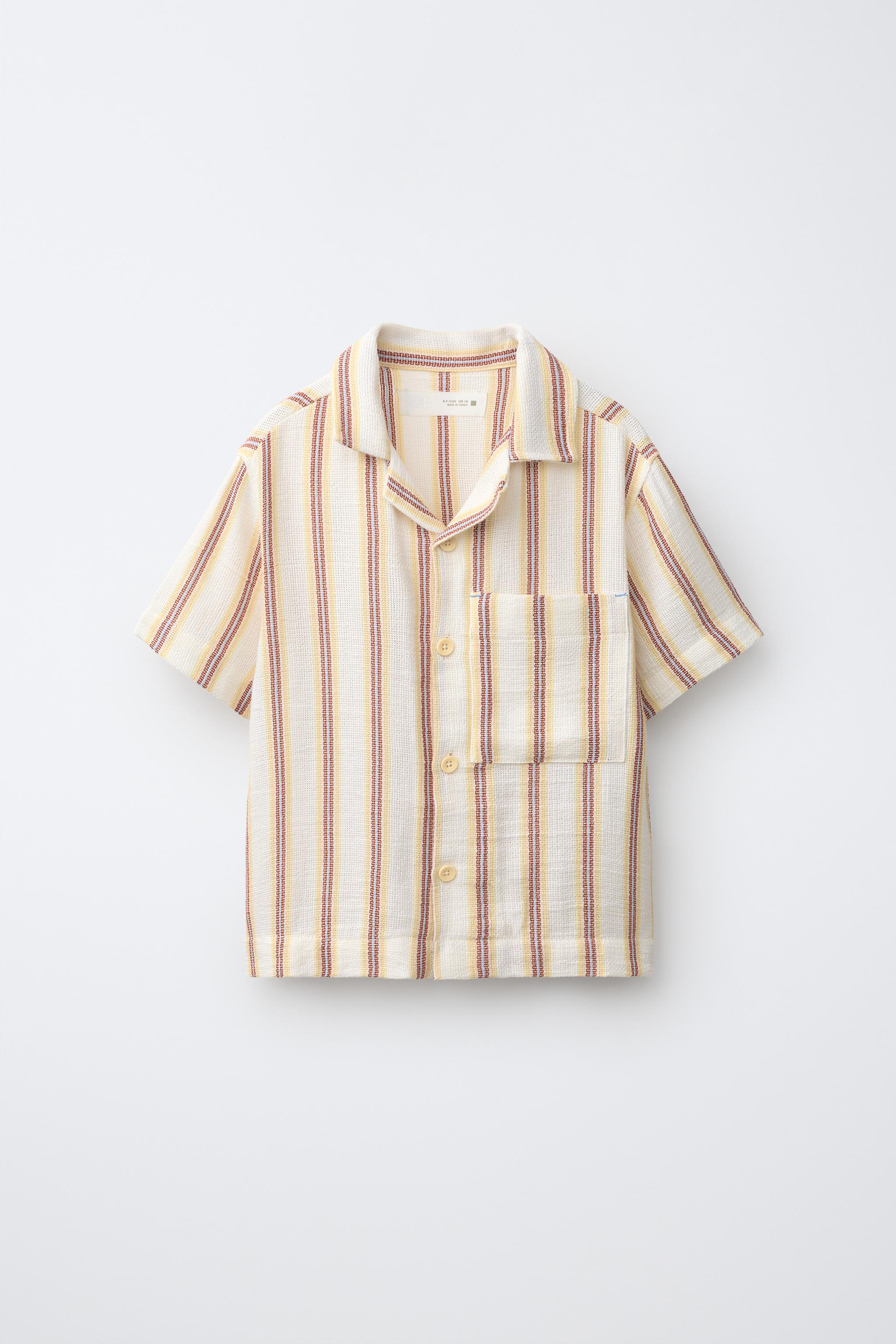 Zara RUSTIC STRIPED SHIRT