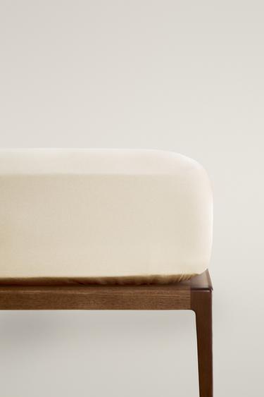 SATEEN FITTED SHEET | 30 CM HIGH (300 THREAD COUNT) - Ecru by Zara