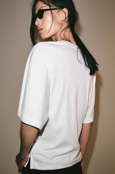 FITTED SUPIMA® T-SHIRT - White by Zara