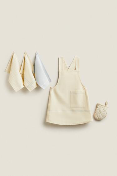 CHILDREN'S KITCHEN LINEN SET - Cream by Zara - Image 0