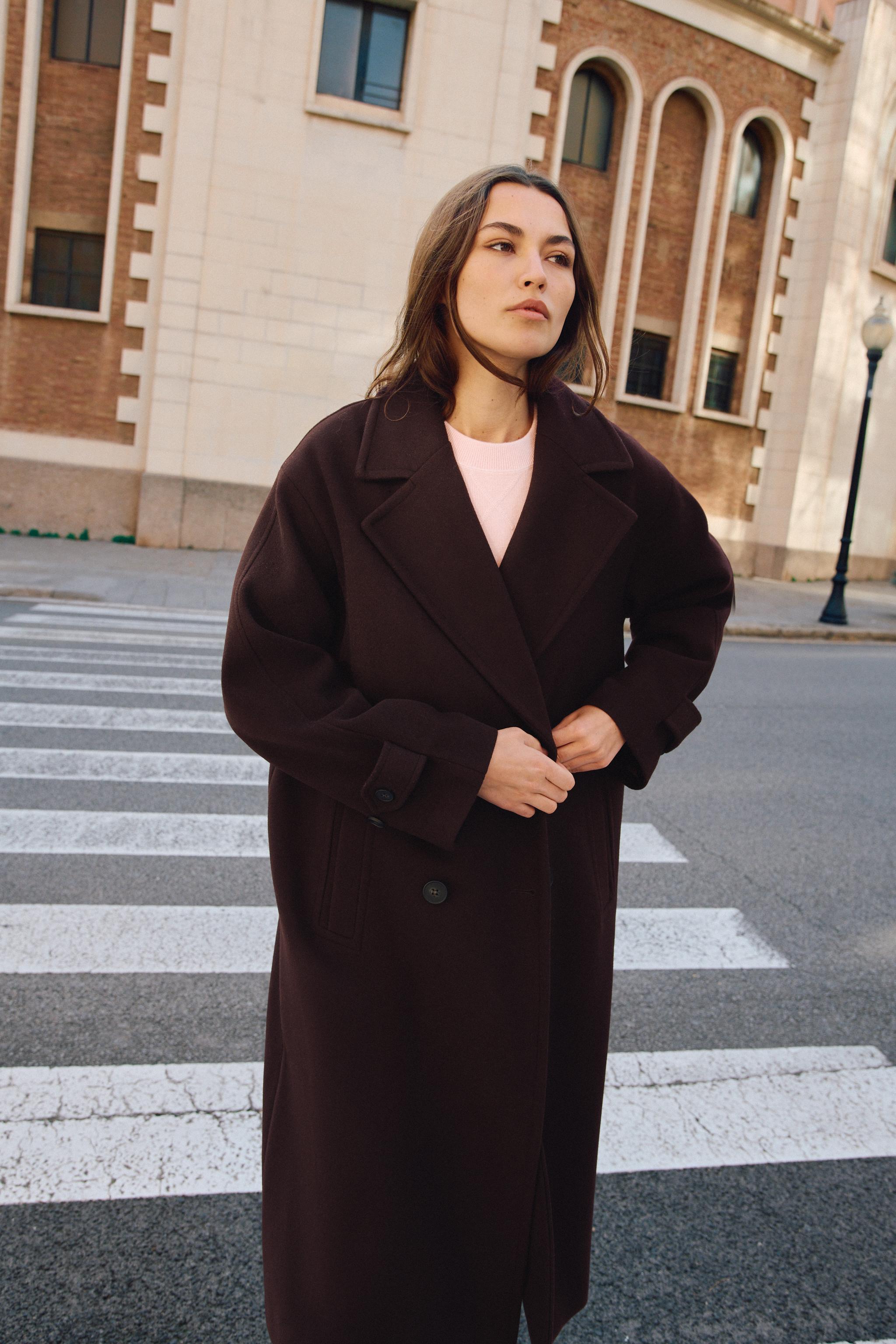 ソフトオーバーサイズコート - ベージュ | ZARA Japan / 日本