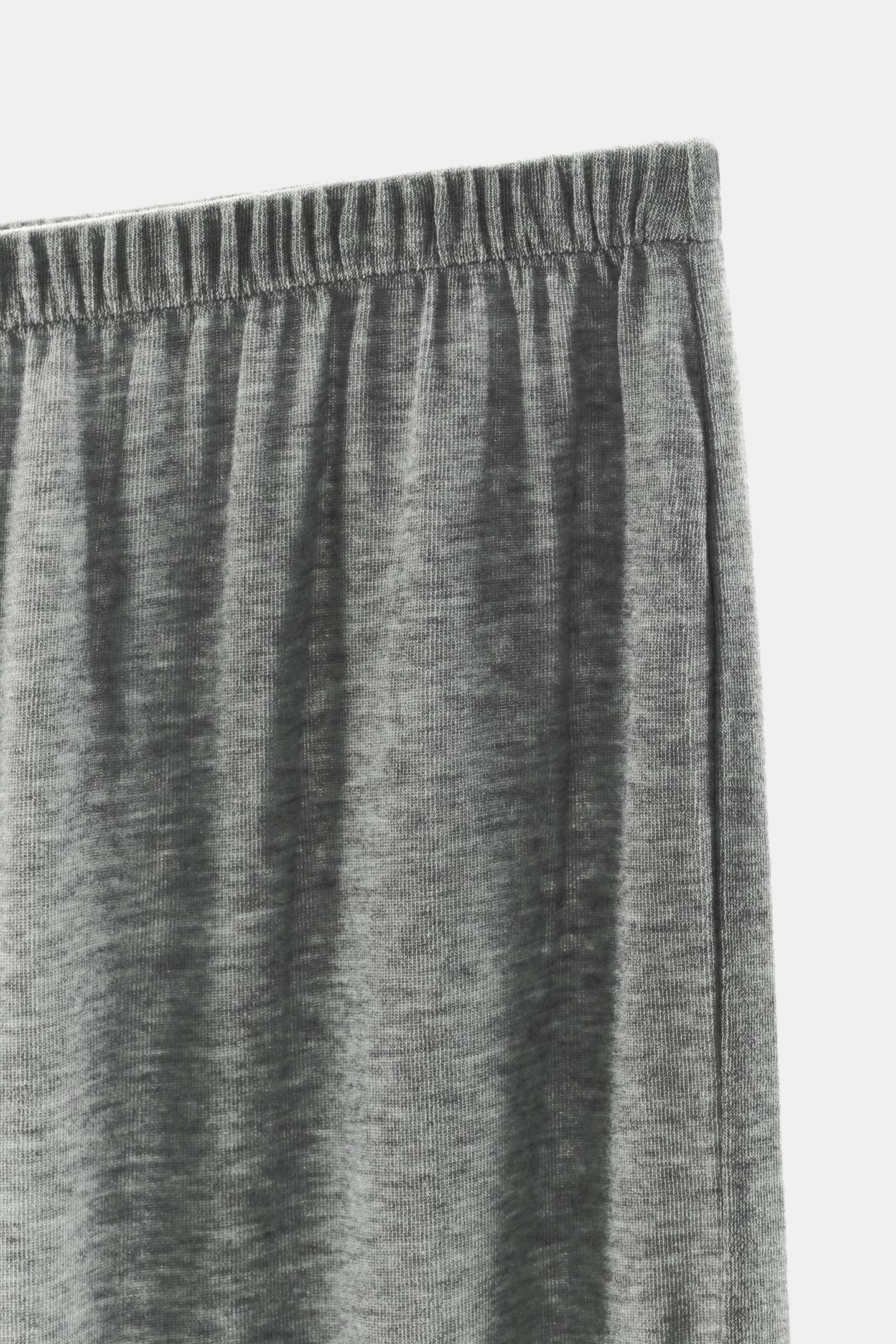 Женские брюки Zara Wool-Blend Baggy Knit, цвет: Серый — фото 9