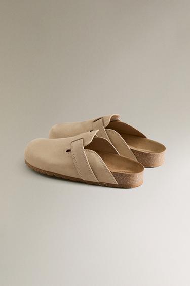 SABOTS CUIR LANIÈRE - Beige de Zara - Image 3