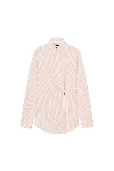 CAMISA OVERSIZE RAYAS - Tostado de Zara