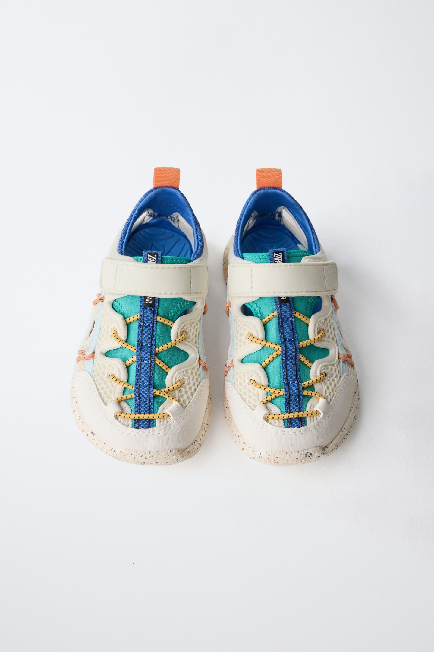 Детские кроссовки Zara Barefoot Sneakers with Cut-Outs, цвет: Белый — фото 8