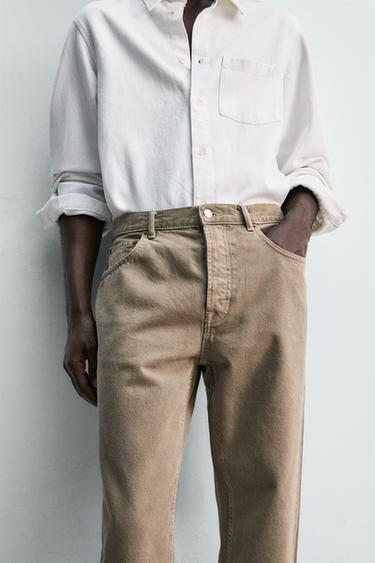 STRAIGHT-LEG JEANS - Brown / Taupe by Zara - Image 4