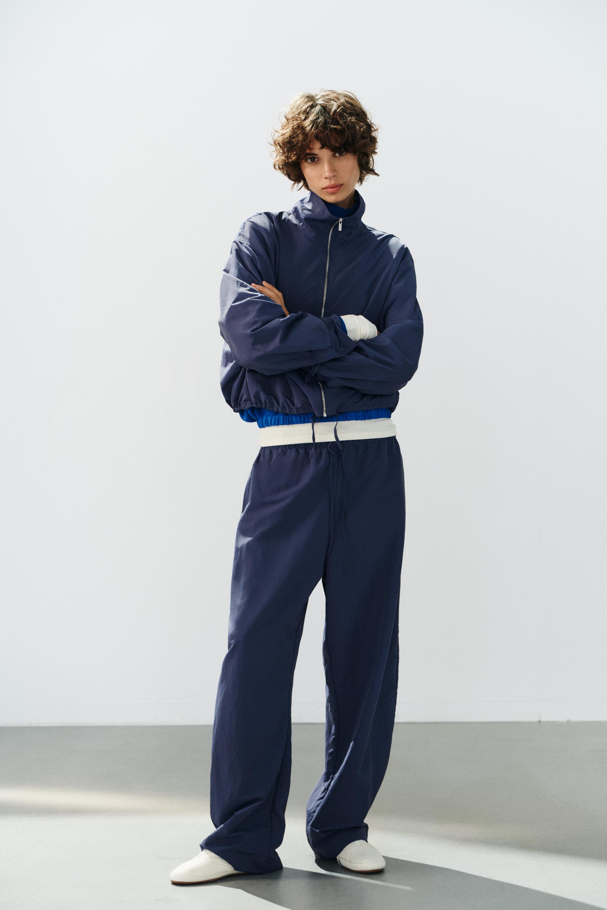 Женские брюки Zara TECHNICAL FABRIC ELASTIC PANTS