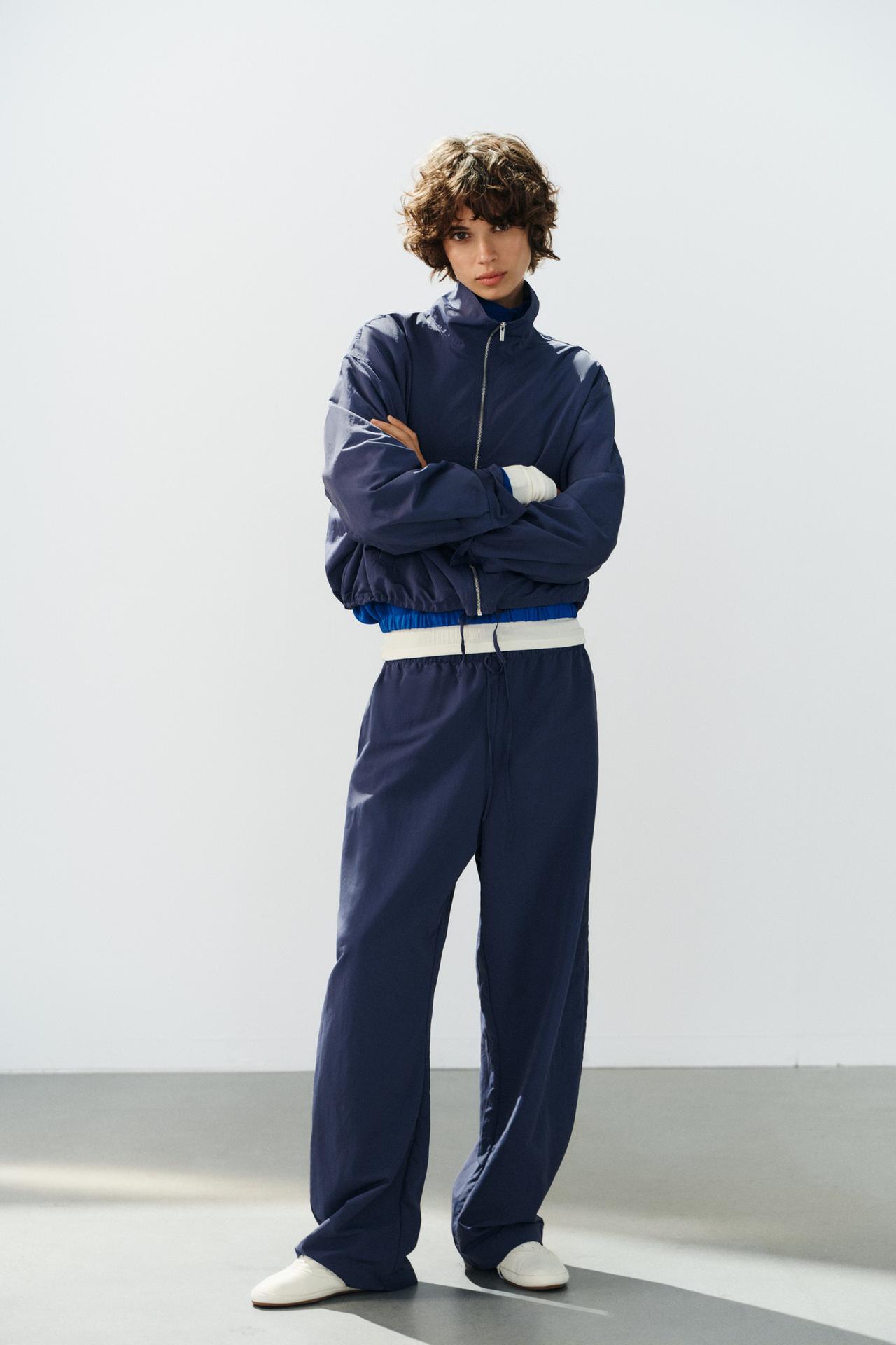 TECHNICAL FABRIC ELASTIC PANTS — Indigo