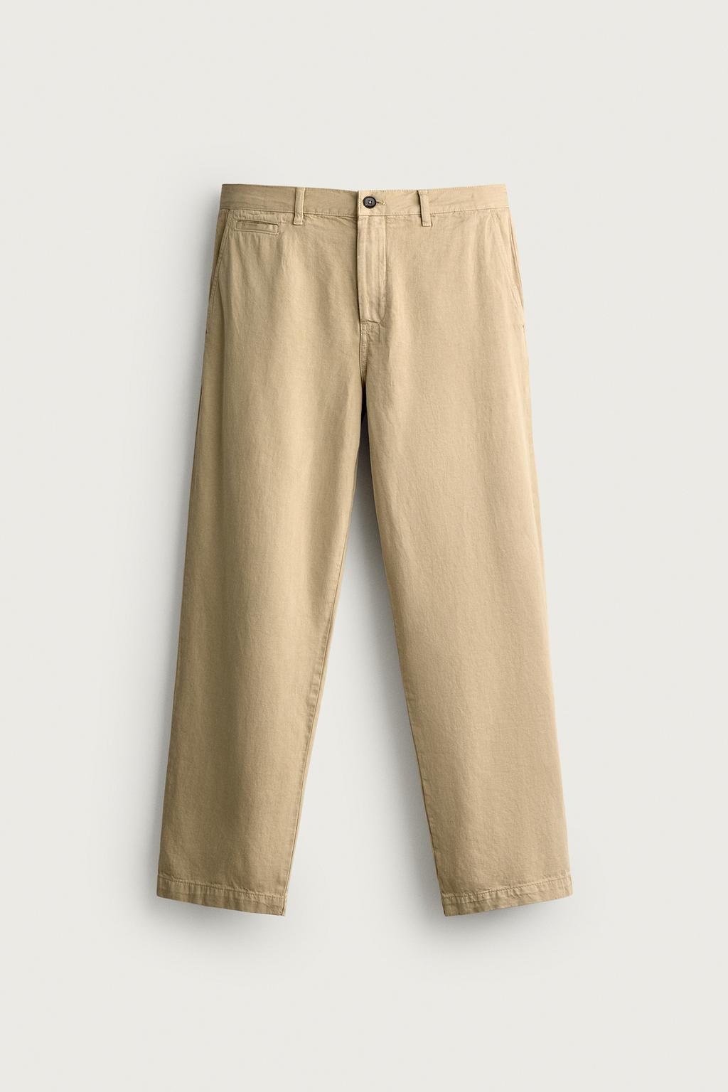 STRAIGHT-LEG CHINO TROUSERS