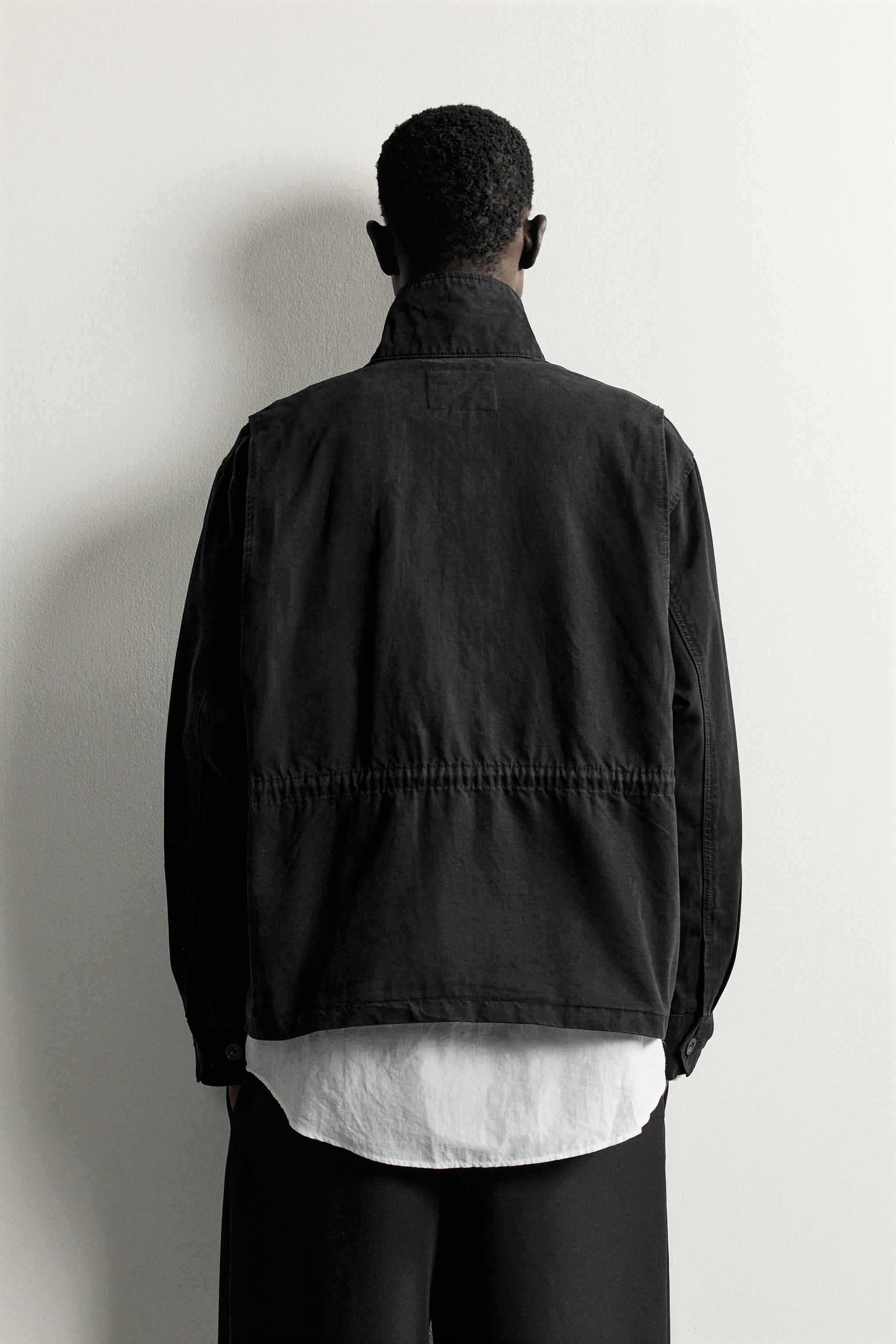 Zara RELAXED FIT UTILITY CEPLİ CEKET görsel 3
