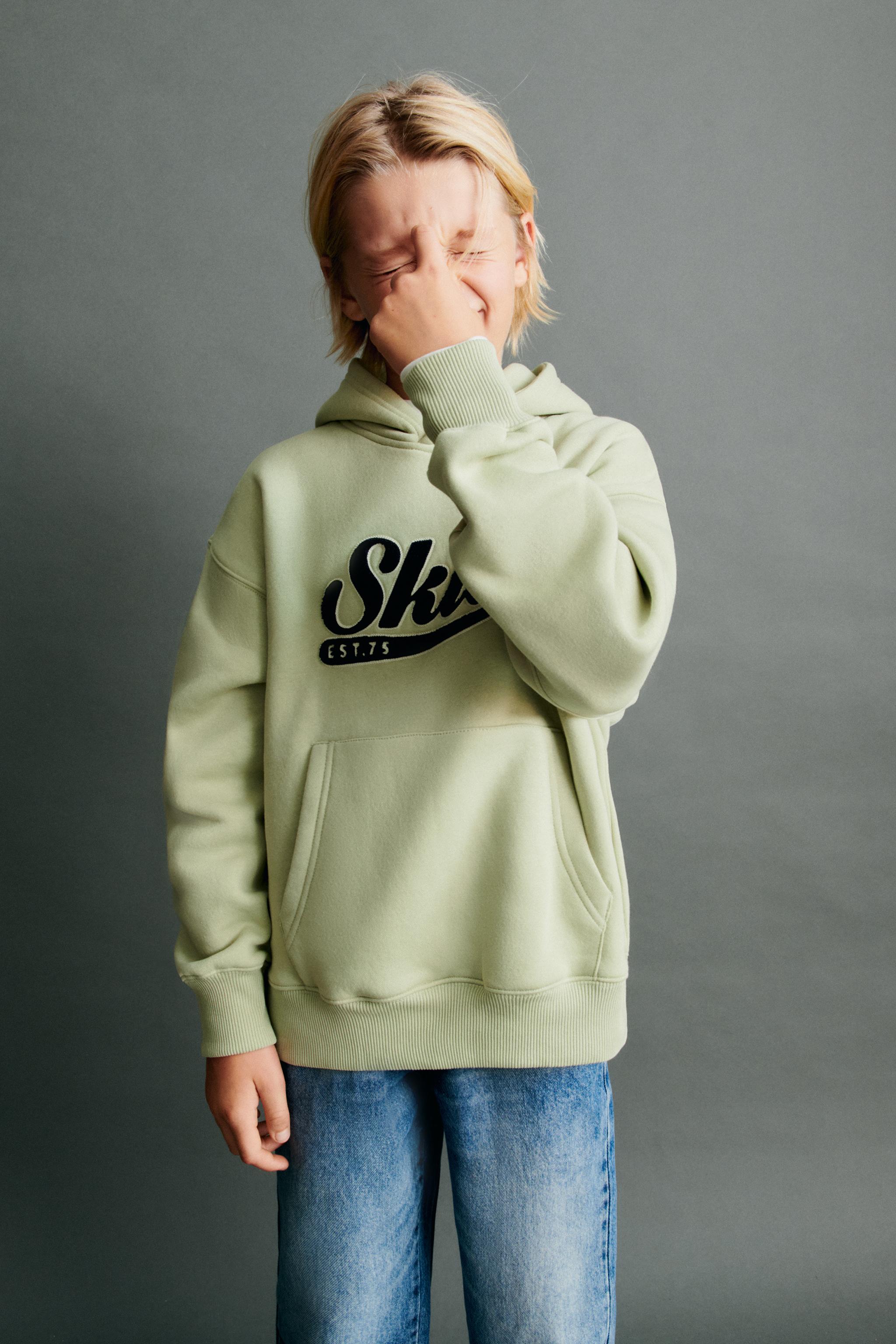 Zara Kids HELLO ALOHA BONJOUR CIAO NAMASTE Hoodie Sweatshirt- 11-12 /  $25.90