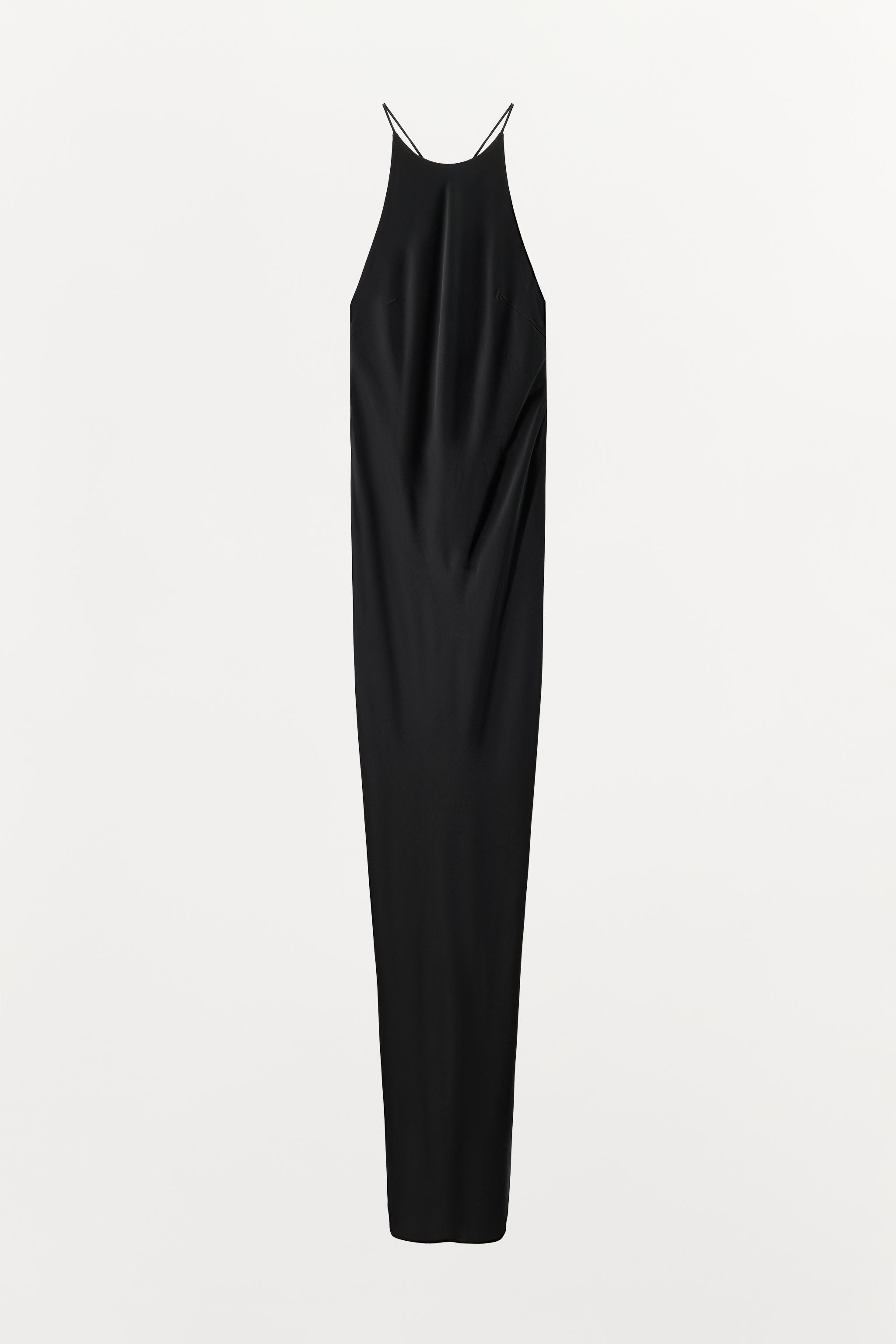 LONG SLIP DRESS WITH KNOTTED BACK - Black | ZARA United States LONG SLIP DRESS WITH KNOTTED BACK - Black | ZARA United States